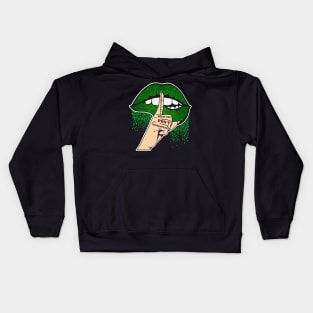 Don't Judge What You Don't Understand Green Lips Kids Hoodie